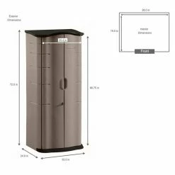 Outlet ❤️ 2 ft. x 2 ft. Vertical Storage Shed by Rubbermaid 🎁 -Cheap Sterilite Store beige rubbermaid outdoor storage cabinets 2035894 a0 1000