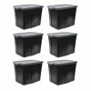 Budget ⌛ Roughneck 18-Gal. Storage Tote Container Organizer in Black/Cool Gray (6-Pack) by Rubbermaid 🎁 -Cheap Sterilite Store black cool gray rubbermaid storage bins rmrt180057 6pack 64 1000