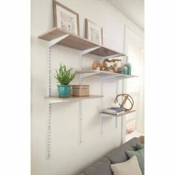 New 🎉 Chestnut Laminated Wood Shelf 12 in. D x 36 in. L by Rubbermaid 🎁 -Cheap Sterilite Store chestnut rubbermaid wall mounted shelves 2110610 a0 1000