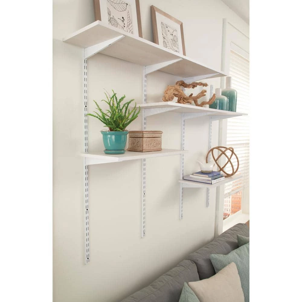 Best deal โญ Chestnut Laminated Wood Wall Mounted Shelf 12 in. D x 48 in. L by Rubbermaid ๐ 6 Best deal โญ Chestnut Laminated Wood Wall Mounted Shelf 12 in. D x 48 in. L by Rubbermaid ๐ - Image 4