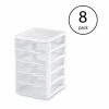 Deals 👍 New Clearview Small 1 Qt. 5 Drawer Desktop Storage Bin Unit, White (8 Pack) by Sterilite 😍 -Cheap Sterilite Store clear and white sterilite storage bins 8 x 20758004 64 1000