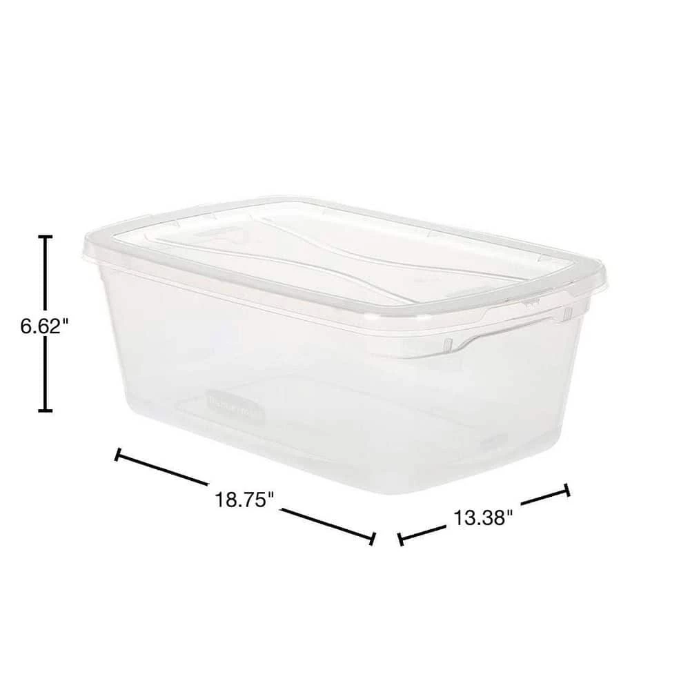 Discount 🎁 6 Qt. Latching Plastic Storage Tote Container and Lid, Clear (12-Pack) by Rubbermaid ✔️ 4 Discount 🎁 6 Qt. Latching Plastic Storage Tote Container and Lid, Clear (12-Pack) by Rubbermaid ✔️ - Image 2