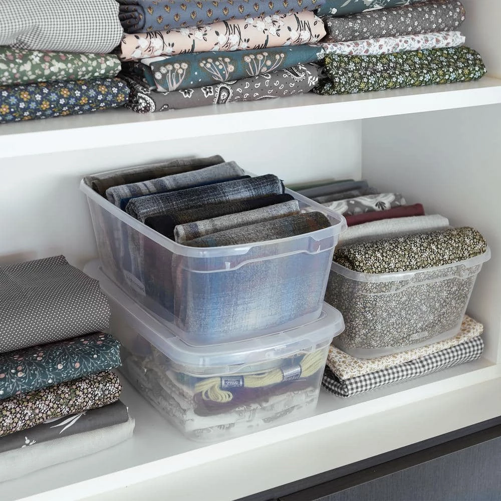 Discount 🎁 6 Qt. Latching Plastic Storage Tote Container and Lid, Clear (12-Pack) by Rubbermaid ✔️ 5 Discount 🎁 6 Qt. Latching Plastic Storage Tote Container and Lid, Clear (12-Pack) by Rubbermaid ✔️ - Image 3