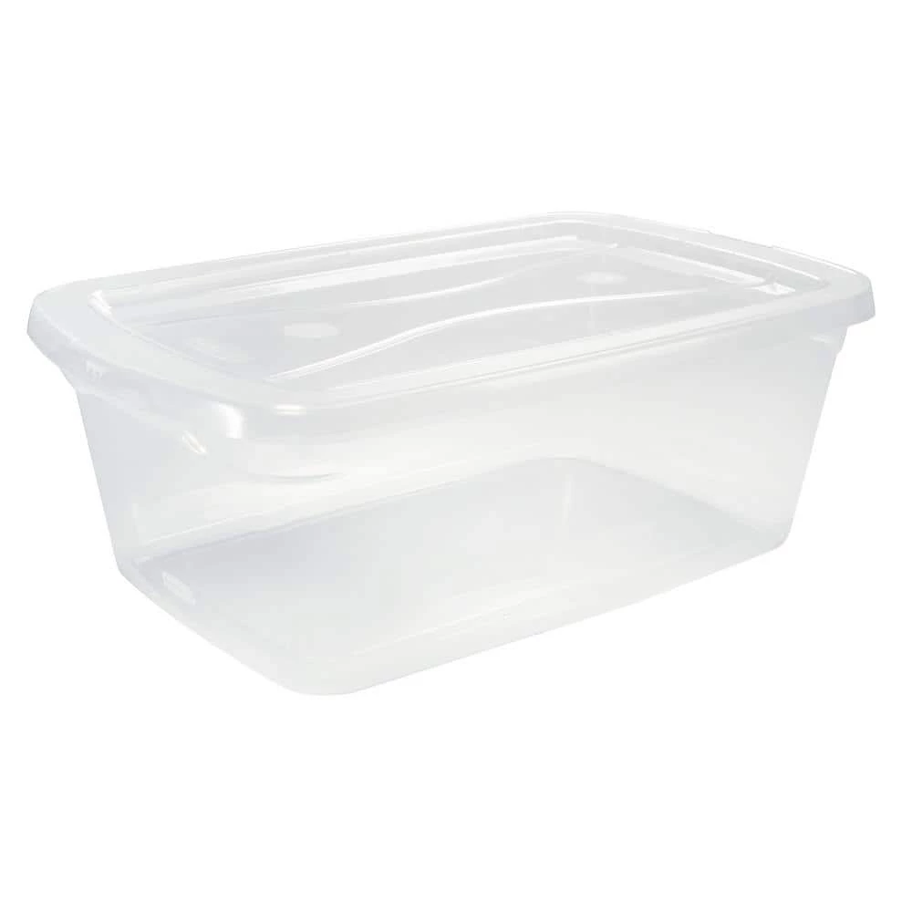 Discount 🎁 6 Qt. Latching Plastic Storage Tote Container and Lid, Clear (12-Pack) by Rubbermaid ✔️ 6 Discount 🎁 6 Qt. Latching Plastic Storage Tote Container and Lid, Clear (12-Pack) by Rubbermaid ✔️ - Image 4