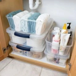 Discount 🎁 6 Qt. Latching Plastic Storage Tote Container and Lid, Clear (12-Pack) by Rubbermaid ✔️ 18 Discount 🎁 6 Qt. Latching Plastic Storage Tote Container and Lid, Clear (12-Pack) by Rubbermaid ✔️ -Cheap Sterilite Store clear rubbermaid storage bins rmcc060004 12pack fa 1000