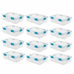 Best Sale โ 37 Qt. Thin Gasket Box Clear Storage Bin Containers (12-Pack) by Sterilite ๐