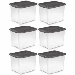 Best reviews of 🎉 50 Qt. Stackable Latching Shelf tote Storage in Clear (12-Pack) by Sterilite 😉 -Cheap Sterilite Store clear sterilite storage bins 12 x 19373v06 c3 1000