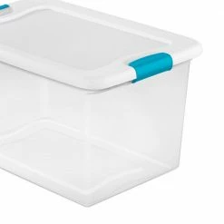 Buy 🤩 64 Qt. Latching Plastic Storage Box Tote Clear with Latches (18-Pack) by Sterilite 🔔 -Cheap Sterilite Store clear sterilite storage bins 18 x 14978006 1f 1000