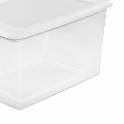 Buy 🤩 64 Qt. Latching Plastic Storage Box Tote Clear with Latches (18-Pack) by Sterilite 🔔 -Cheap Sterilite Store clear sterilite storage bins 18 x 14978006 4f 1000