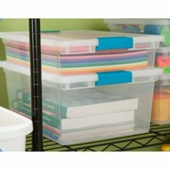 Cheapest ✔️ Deep Clip Box Clear Plastic Storage Tote Container with Lid (28 Pack) by Sterilite 🤩 -Cheap Sterilite Store clear sterilite storage bins 28 x 19658604 1f 1000