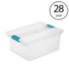 Cheapest ✔️ Deep Clip Box Clear Plastic Storage Tote Container with Lid (28 Pack) by Sterilite 🤩 -Cheap Sterilite Store clear sterilite storage bins 28 x 19658604 64 1000