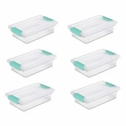 Coupon ๐ Small File Clip Box Clear Storage Containers with Lid (6 Pack) by Sterilite ๐ฅ