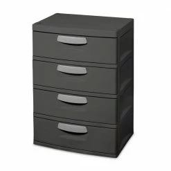 Cheap 🎉 35.5 in. H x 26.625 in. W x 19.25 in. 4-Drawer Plastic Chest by Sterilite 🧨