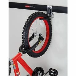 Best Pirce ✨ Vertical FastTrack Hanging Wall Mount Hook Garage Organizer (2 Pack) by Rubbermaid 🥰 -Cheap Sterilite Store gray and black rubbermaid garage storage hooks 2 x 1784463 1f 1000