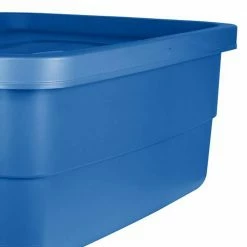 Wholesale 😍 Roughneck 10-Gal. Storage Tote Container in Heritage Blue (6-Pack) by Rubbermaid ⭐ -Cheap Sterilite Store heritage blue rubbermaid storage bins rmrt100018 6pack 1f 1000
