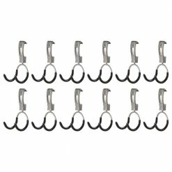Best Sale 😉 Universal Metallic FastTrack Hanging Garage Hook Organizers (12 Pack) by Rubbermaid ✨