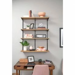 Coupon 😉 12"X36" ADJ SHELF - Golden OAK by Rubbermaid 🧨 -Cheap Sterilite Store oak rubbermaid wall mounted shelves 2173355 1f 1000