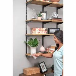 Coupon 😉 12"X36" ADJ SHELF - Golden OAK by Rubbermaid 🧨 -Cheap Sterilite Store oak rubbermaid wall mounted shelves 2173355 c3 1000