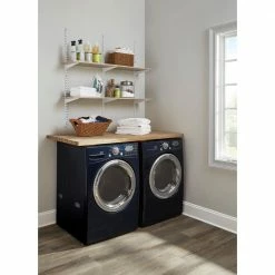 New ❤️ Organic Ash Laminated Wood Shelf 12 in. D x 48 in. L by Rubbermaid 🧨 -Cheap Sterilite Store organic ash rubbermaid wall mounted shelves 2110647 1d 1000