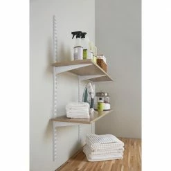 New ❤️ Organic Ash Laminated Wood Shelf 12 in. D x 48 in. L by Rubbermaid 🧨 -Cheap Sterilite Store organic ash rubbermaid wall mounted shelves 2110647 77 1000