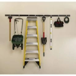 Cheapest 🔔 FastTrack Garage Storage Hang Rail and Hooks Bundle (25-piece) by Rubbermaid ⭐ -Cheap Sterilite Store rubbermaid track systems 1784975 ob1 40 1000