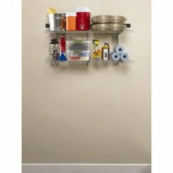Brand new 🛒 FastTrack Garage Wire Shelf 48 in. D x 16 in. L by Rubbermaid 💯 -Cheap Sterilite Store rubbermaid wall mounted shelves fg5e2102snckl a0 1000
