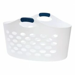 Brand new ๐ Flex 'N Carry White Laundry Basket by Rubbermaid โค๏ธ