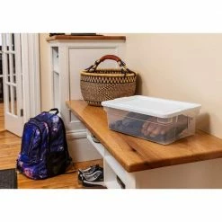 Hot Sale 👍 Classic Clear 12 qt. Stackable Heavy Duty Plastic Storage Bins by Rubbermaid ⌛ -Cheap Sterilite Store white rubbermaid storage bins rmoc030002 6pack 1d 1000