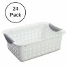 Best deal 🤩 4 in. H x 8 in. W x 11.125 in. D White Plastic Cube Storage Bin 12-Pack by Sterilite ⭐ -Cheap Sterilite Store white sterilite cube storage bins 24 x 16228012 64 1000