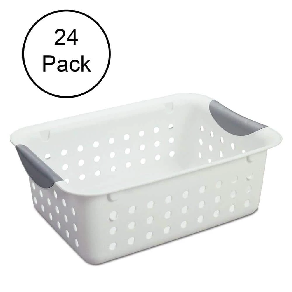 Best deal 🤩 4 in. H x 8 in. W x 11.125 in. D White Plastic Cube Storage Bin 12-Pack by Sterilite ⭐ 3 Best deal 🤩 4 in. H x 8 in. W x 11.125 in. D White Plastic Cube Storage Bin 12-Pack by Sterilite ⭐