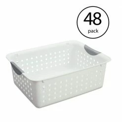 New ๐ 5 in. H x 10.75 in. W x 13.75 in. D White Plastic Cube Storage Bin 6-Pack by Sterilite ๐
