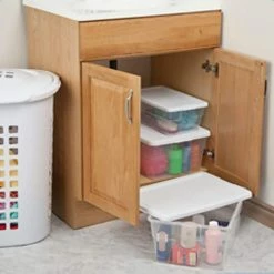 Cheapest 😍 16 Qt. Clear Stacking Storage Container Tub (12 Pack) by Sterilite 🔥 -Cheap Sterilite Store white sterilite storage bins 12 x 16448012 44 1000