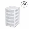 Best deal 👍 7.25 in. x 11 in. x 8.5 in. Clearview Small 5-Drawer Desktop Storage Unit, White (20-Pack) by Sterilite 😉 -Cheap Sterilite Store white sterilite storage drawers 175863 64 1000